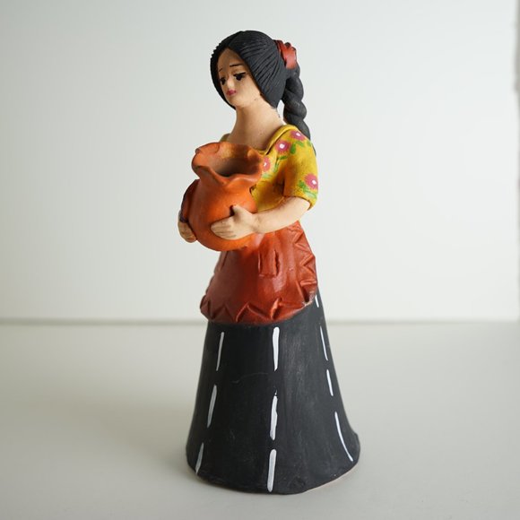 Handcrafted Ceramic Clay Guatemalan Woman Coffee Farmers - Picture 6 of 8